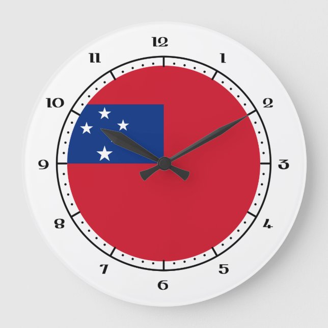 Samoanska flagga stor klocka (Framsida)