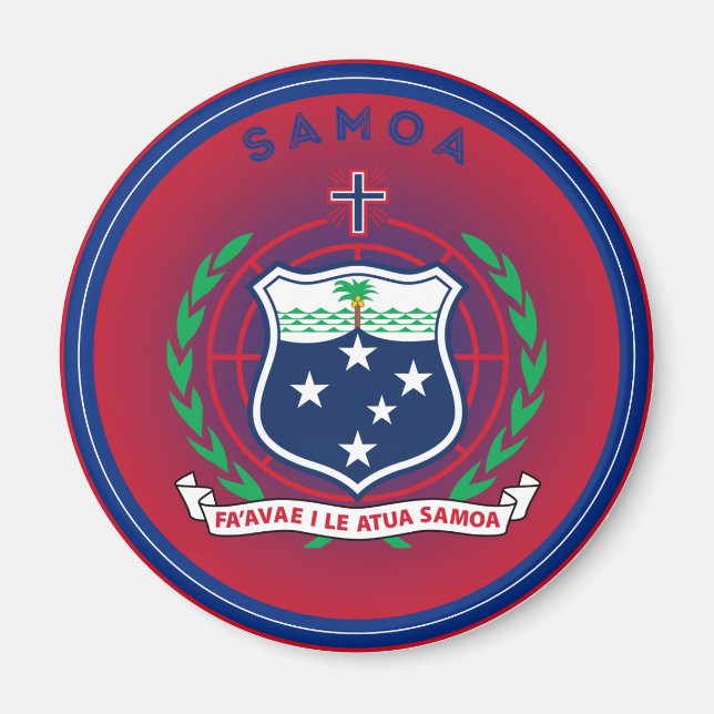 Samoas kulturarvsemblem magnet (Framsidan)