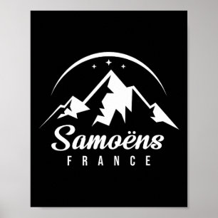 Samoëns Frankrike Ski Resort Skiing Snowboarding S Poster