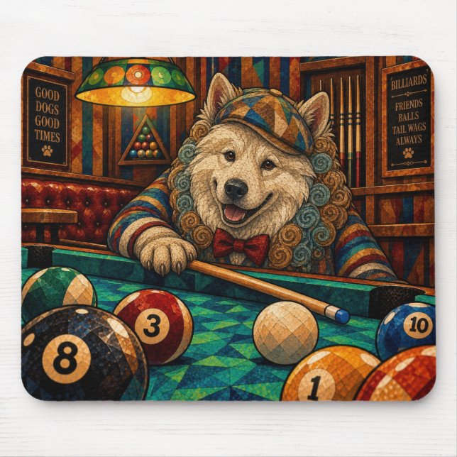 Samojed, geometriskt mosaik musmatta (Framsidan)