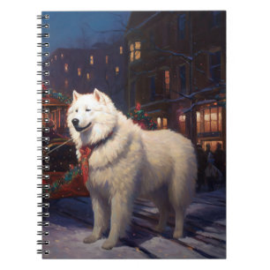 Samojed Julfirande Säsong Anteckningsbok