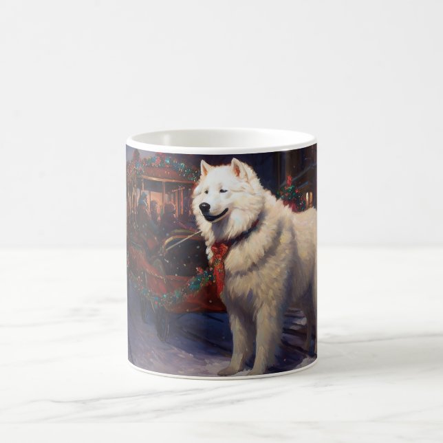 Samojed Julfirande Säsong Kaffemugg (Center)