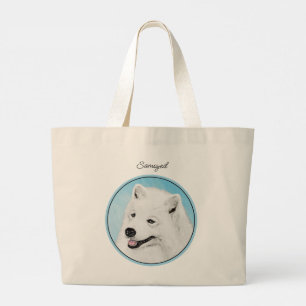 Samojed-måleri Vitt Sött Ursprungligt Husdjur Hund Jumbo Tygkasse