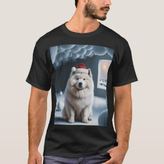 Samojed med julhatt t shirt