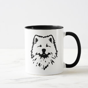 Samojed minimalistisk illustrerad elegant & chic mugg