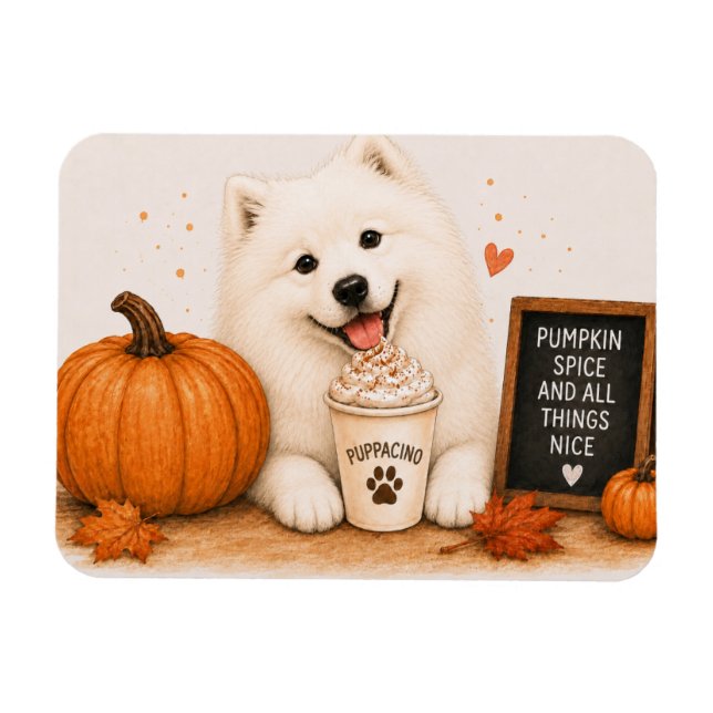 Samojed Pumpa Kryddmagnet Magnet (Horisontell)