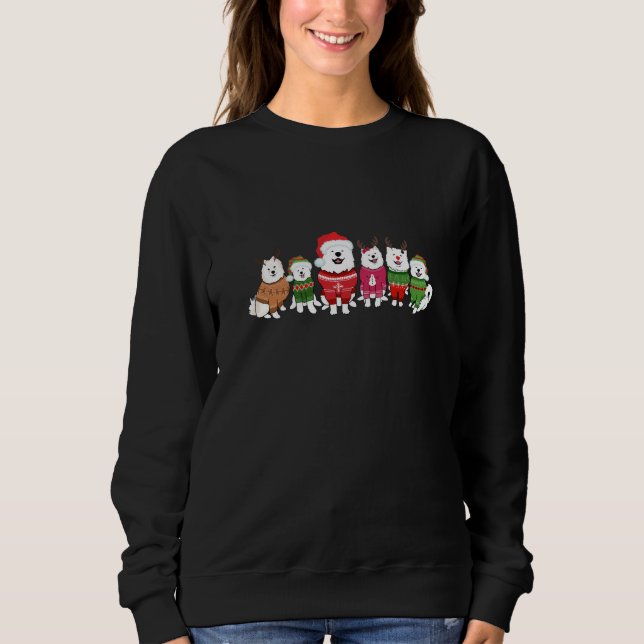 Samojeder i jultröjor t shirt (Framsida)