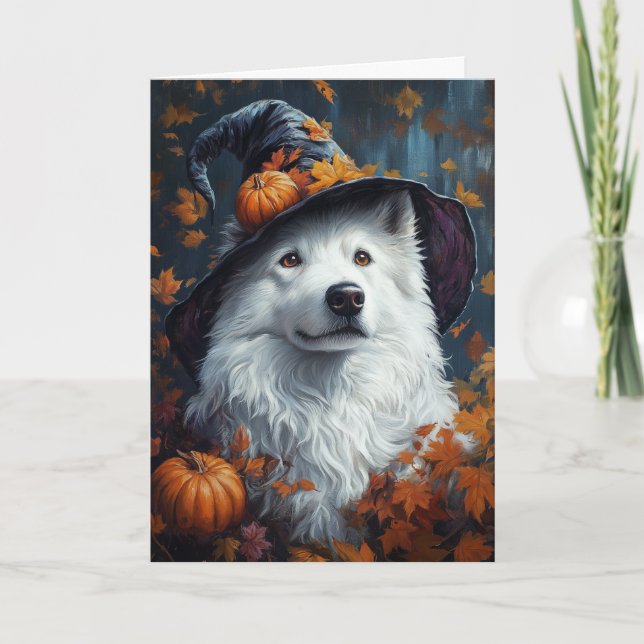 Samojedhäxa Halloween Helgkort (Framsida)