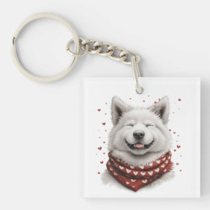 Samojedhund på Alla hjärtans dag