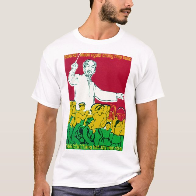 Samordna alla på samma sätt som Vietnam-propaganda T Shirt (Framsida)