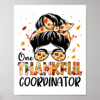 Samordnare Ett tacksamt Messy Bun Thanksgiving Fa Poster