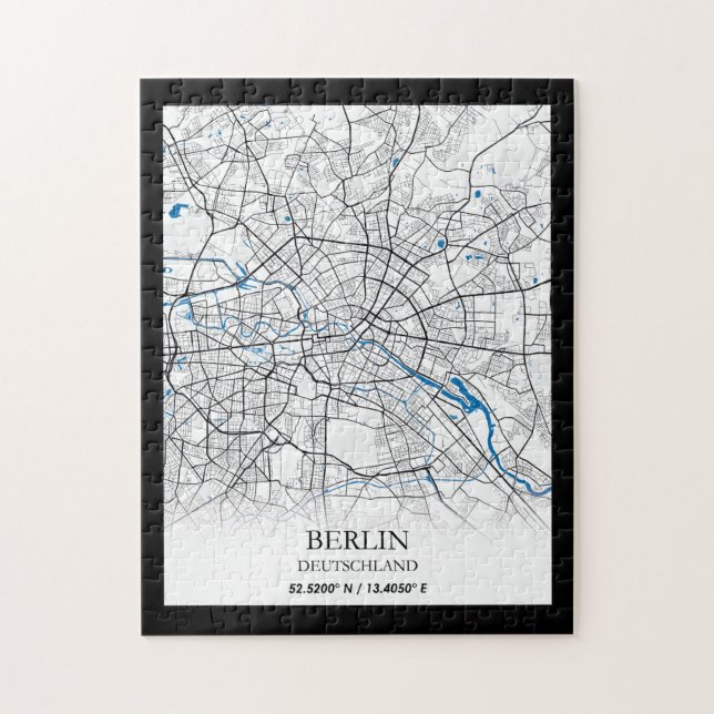 Samordnare för Berlin Deutschland Tyskland City Ka Pussel (Vertikal)
