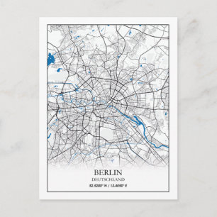 Samordnare för Berlin Deutschland Tyskland City Ka Vykort