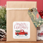 Samordning av julklapp - Vintage Red Lastbil Fyrkantigt Klistermärke<br><div class="desc">Håll ett avslutande tryck på din korrespondens. Till och med brevbäraren kommer att blinka när han spikar det söta sälar som klipper ditt helgdag. Skapa vackra kuvertförseglingar i anpassningsbarna för att få en speciell beröring på allt papper. Lägg till anpassningsbarnas ordalydelse i den här designen genom att använda rutorna "Redigera...</div>