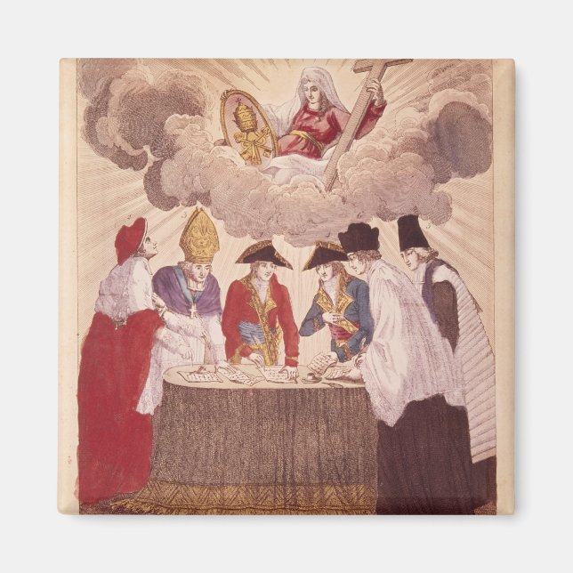 Samordning mellan Napoleon och påven Pius VII Magnet (Framsidan)