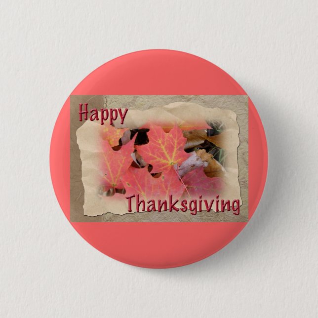 Samordningsobjekt för Löv av thanksgiving Knapp (Framsida)