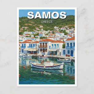 Samos Greece Travel Vykort