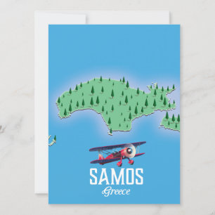 Samos grekisk ö karta