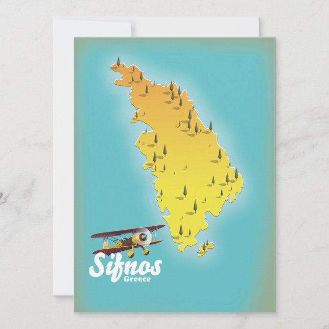 Samos grekisk ö karta (Framsida)