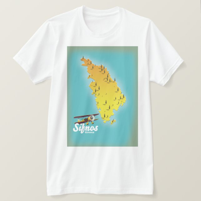 Samos grekisk ö karta T-Shirt (Design framsida)