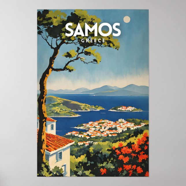 Samos Travel Poster (Framsidan)