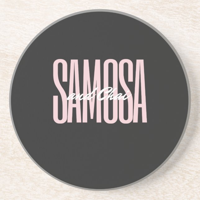 Samosa och chai T-Shirt Large Clock Underlägg (Framsidan)