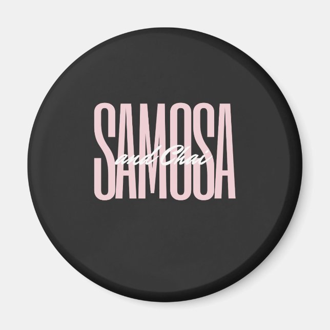 samosa och chai T-Shirt Magnet (Framsidan)