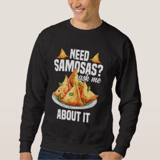 Samosas Maker Indian Foodie Vegan Frozen Samosas Lång Ärmad Tröja