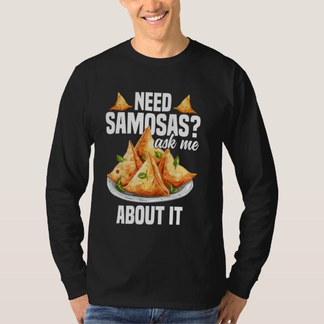 Samosas Maker Indian Foodie Vegan Frozen Samosas T Shirt (Framsida)