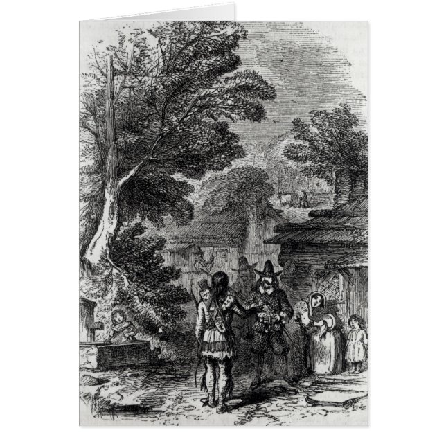 Samoset den indiska besökare hälsningskort (Framsidan)