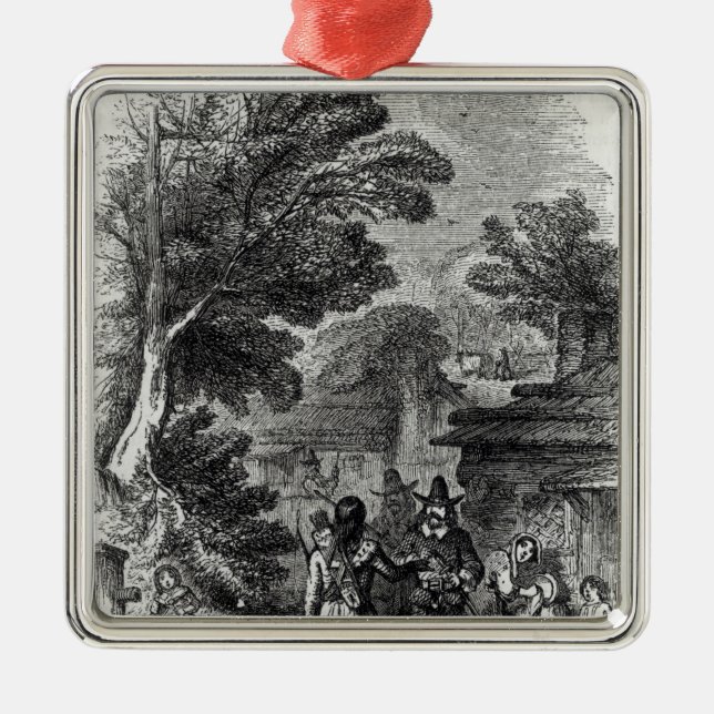 Samoset den indiska besökare julgransprydnad metall (Framsidan)