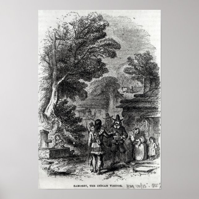 Samoset, Indiska besökaren Poster (Framsidan)