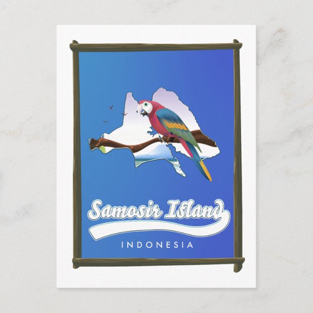 Samosir Island Indonesien reskarta Helg Vykort (Framsida)