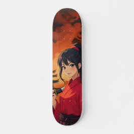 Samouraï Temple en feu Animé Japonais Mini Skateboard Bräda 18,5 Cm