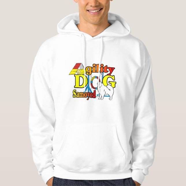 Samoyed Agibility Gifts Tröja Med Luva (Framsida)