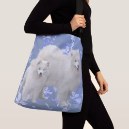 Samoyed all över trycktoto - den Med- & Lrg kor Axelväska