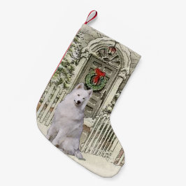 Samoyed Älskare jul Liten Julstrumpa