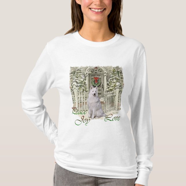 Samoyed Älskare jul Tee (Framsida)