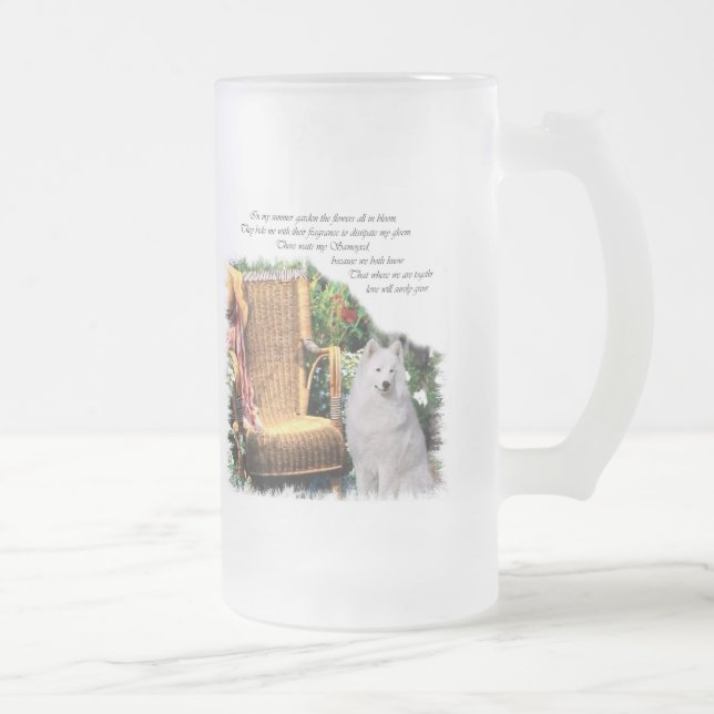Samoyed Art Gifts Frostat Ölglas (Höger)