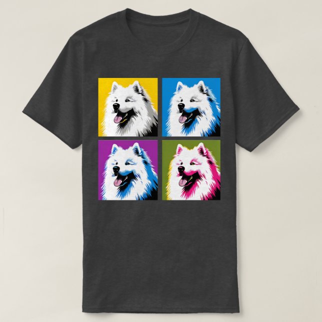 Samoyed Art Hund älskare T Shirt (Design framsida)