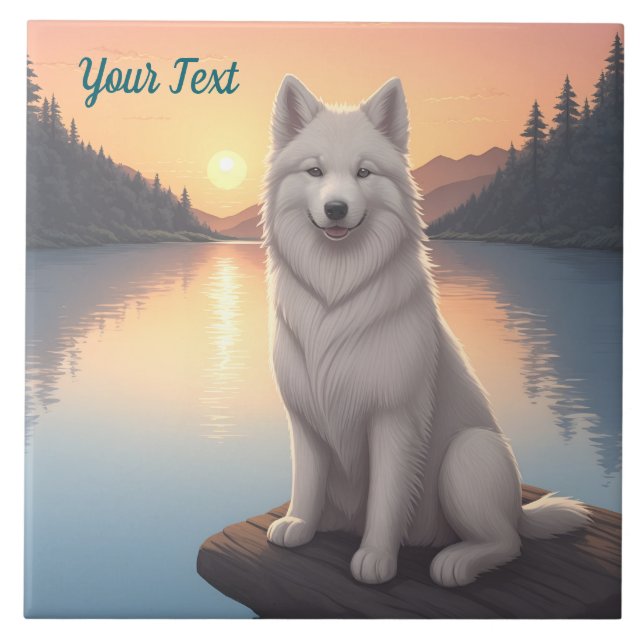 Samoyed av Sjö Kakelplatta (Framsidan)