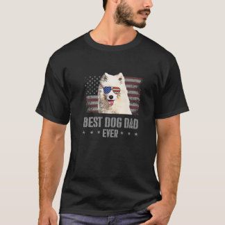 Samoyed Best Hund Pappa någonsin Retro USA America T Shirt