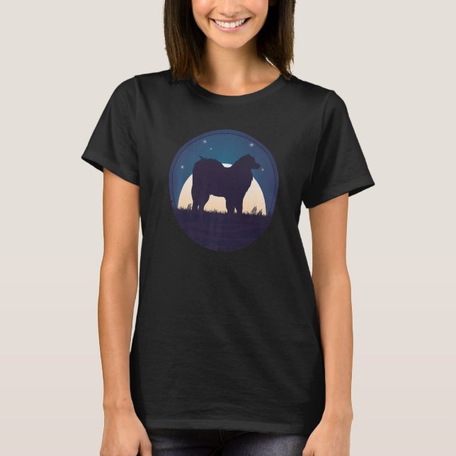 Samoyed Bjelkier Hund aveln T Shirt (Framsida)
