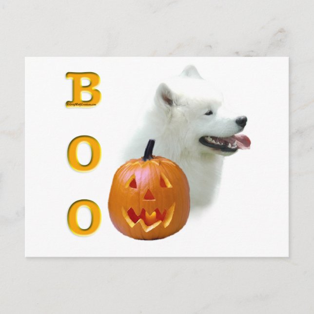 Samoyed Boo Vykort (Framsida)