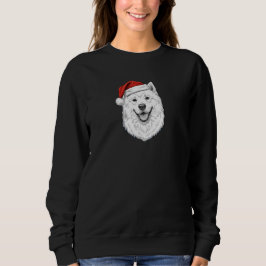 Samoyed Christmas Sweatshirt–Hand-Drawn Santa Dog T Shirt