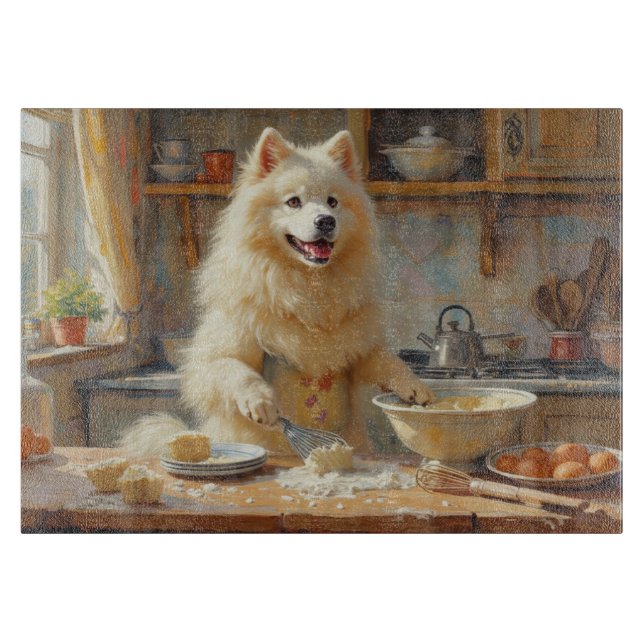 Samoyed Cooking in Kitchen (Framsidan)