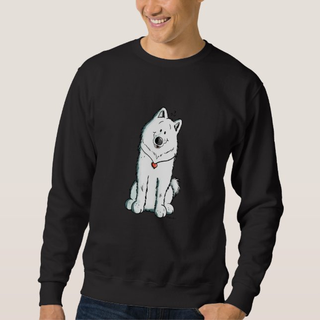 Samoyed Dog  For Samoyed Dog Fans Lång Ärmad Tröja (Framsida)