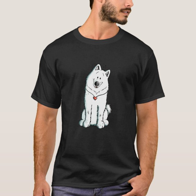 Samoyed Dog  For Samoyed Dog Fans T Shirt (Framsida)