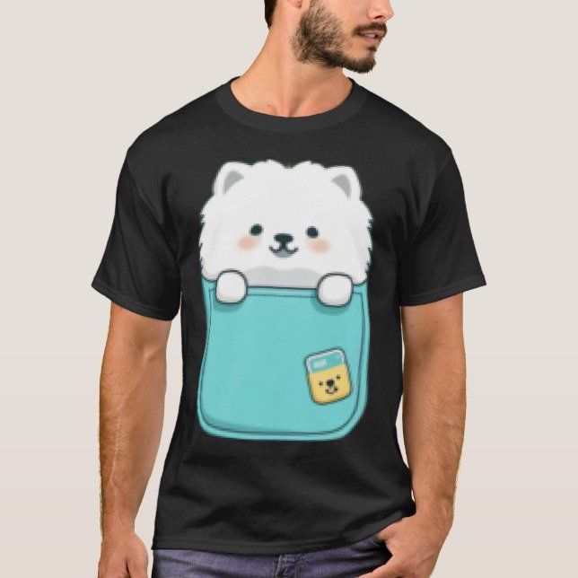 Samoyed Dog in your Pocket Dog   1 T Shirt (Framsida)
