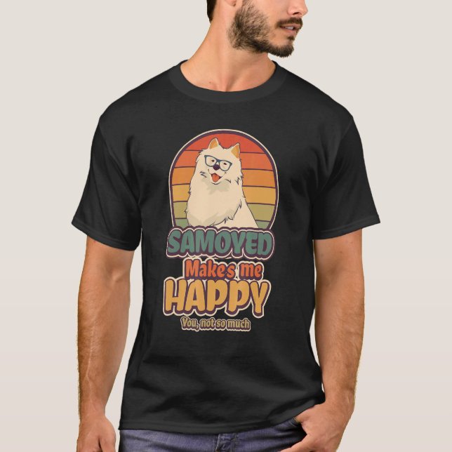 Samoyed Dog Owner T Shirt (Framsida)